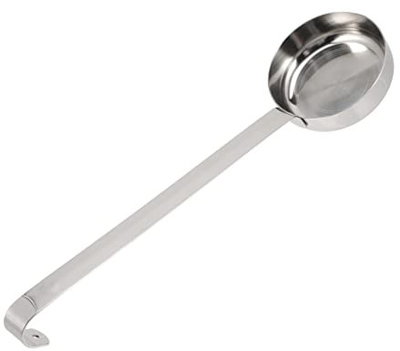 Healeved Stainless Steel Pizza Sauce Ladle Spoon Long Handle Sauce Serving Scoop for Home Cooking Baking and Soup Practical Kitchen Tool for Pizza