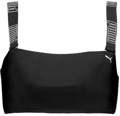 PUMA Swim Women Bandeau Top 1P, svart, XS