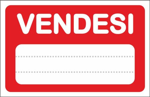 M-ITALY CARTELLO SEGNALETICO - VENDESI - Adesivo Extra Resistente, Pannello in Forex, Pannello In Alluminio (30x42, Plastica)