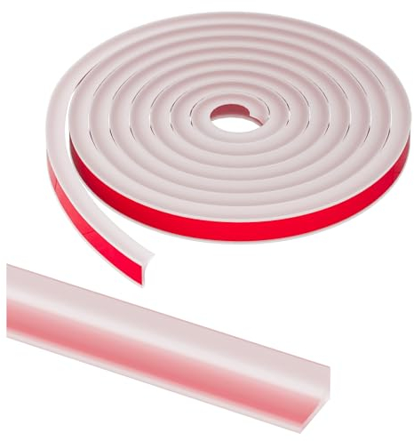 Symyda 250CM Schwallschutzleiste Dusche, Silikon Schwallschutzleiste, Wasserstopper Dusche von Nass und Trocken, Schwallschutzleiste Dusche Selbstklebend, für Küchen, Bäder, Waschbecken(Durchsichtig)