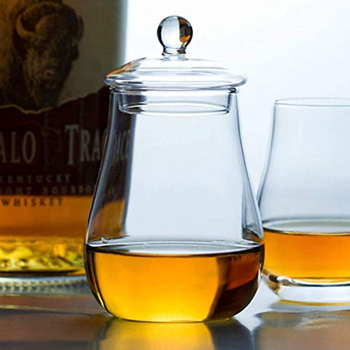 LeGDOr Porte-Bouteilles Casier à vin Porte-Verre à vin Norme Internationale Écosse Verre à Whisky avec Couvercle Voyage Portable Nosing Rocks Verres Whisky Tumbler Tasses à vin (Color : B)