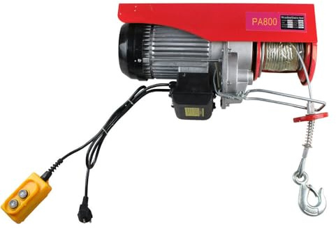 220V Elektroseilwinde, 800KG Elektrokettenzug, Kranwinde, Seilwinde, Seilzug mit Fernsteuerung.