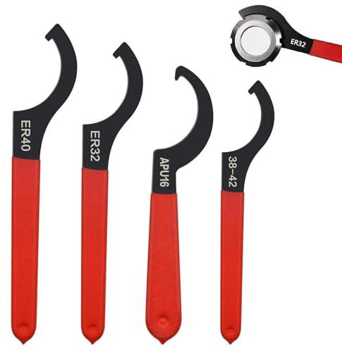 EVDZNA C Llave de Gancho para Llave Inglesa, Herramienta de Llave de Gancho de 4 Piezas, Juego de Llaves de Tensor de Amortiguador, Herramienta de reparación de llaves roscadas, Juegos de llaves