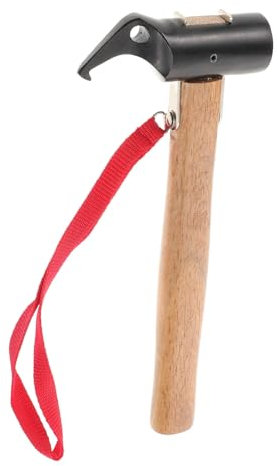Happyyami Camping Hammer Mit Holzgriff Zelt-Hammer Für Zeltheringe Und Freiluft-aktivitäten Rutschfester Griff Und Praktische Tragetasche Für Outdoor-Abenteuer