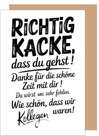 Edition Seidel Premium Glückwunschkarte zum Abschied mit Umschlag. Abschiedskarte mit Spruch Grußkarte Karte Ruhestand Jobwechsel Mann Frau Kollege Kollegin Freunde (AS152 SW025)