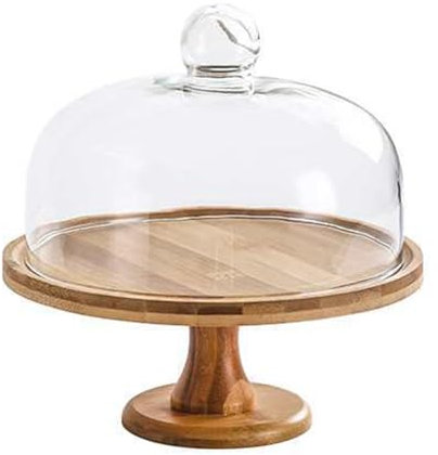 DKRAHRJJ Présentoir À Gâteaux Avec Couvercle En Forme de Dôme, Plateau À Gâteaux Avec Couvercle En Verre Transparent, Plateau À Gâteaux, Plateaux À Fromages Pour Anniversaire, Mariage, Fête/S