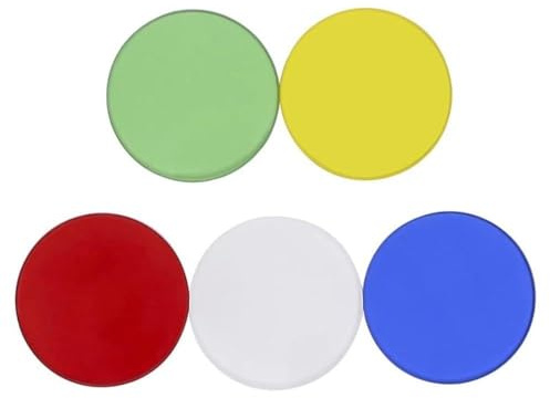 Mikroskop 5 stück Mikroskop Filter 32 35 42 45mm Optional Grün Blau Gelb Weiß Rot Transparent Matt Optische Glas(45mm)