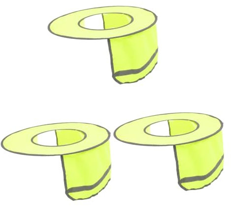 Uonlytech 3stücke Hard Hat Sonnenblende Mit Nackenschutz Atmungsaktive Uv-Schutz Kappe Für Bauarbeiter Radfahrer Und Gartenarbeiter Reflektierendes Design Für Erhöhte Sichtbarkeit Und