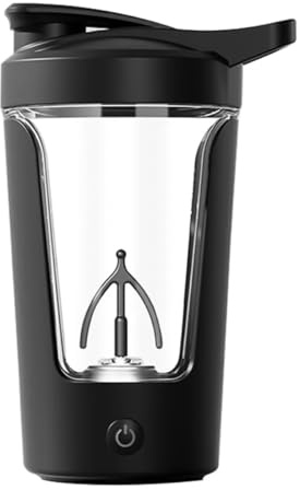 Gorise Elektrische Protein-Shaker-Flasche, 450 Ml, Per USB Wiederaufladbar, Automatischer Mixbecher Für Protein Und Shakes, 7000-U/min-Motor, Tritan, Auslaufsicheres Design