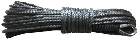 Cuerda sintética for cabrestante de 4 mm x 12 m, Cable Resistente de 1800 kg con guardacabos y Funda for recuperación de embarcaciones Todoterreno. Ligero y con Resistencia a la abrasión