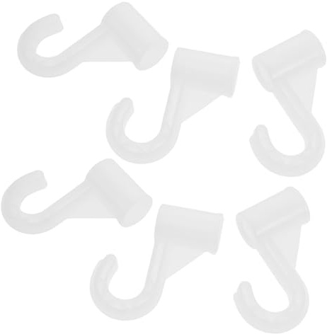 ROMISBABA 6 Piezas Soportes para Barra de Armario Blanco Ganchos Resistentes para Ropa Soporte para Percheros de Tela Fácil Montaje para Armarios de Dormitorio