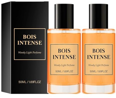 Bois Intense Parfüm Herren, 50ml Eau de Parfum für Herren, Leder & Honig Eleganter, Original Alpha Scent Bodyspray Extrait De Parfum Parfüm für Männer intensiver Duft (2PC)