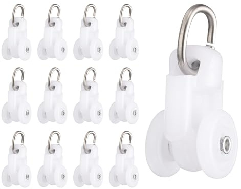 QUARKZMAN 30 Piezas Rodillos para Carril Cortina Correderas (Blanco)