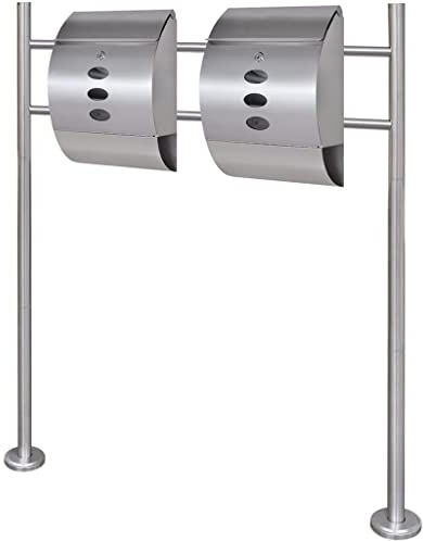 Genérico Conjunto de 2 buzones con Soporte de Acero inoxidable-271747