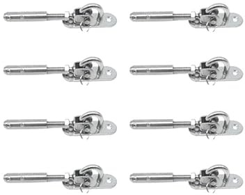 8 pièce Tendeur Cable Inox pour Cable Acier 3mm-5mm, Terminal pour Rampe De Câble D'escalier, angle réglable à 180°(5mm)