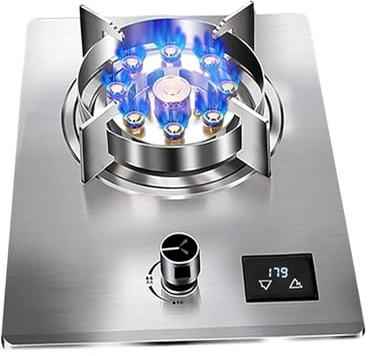 Cuisinière À Gaz En Acier Inoxydable 7,2 KW Plaque De Cuisson Encastrable Simple, Avec Minuterie, Flamme Réglable, Idéale Pour Le Camping, Les Camping-cars(LPG)
