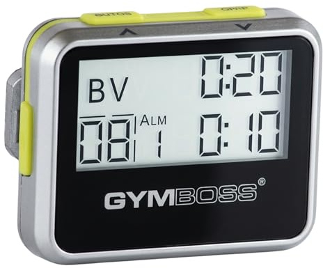 Gymboss Intervallzeitgeber Und Stoppuhr Silber/GELB METALLIC-Hochglanz