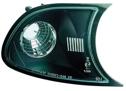 AutoStyle Satz Frontblinker passgenau | kompatibel mit BMW 3er E46 Coupe/Cabrio 2001-2003 - Schwarz