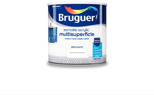 Bruguer Acrylic Multisuperficie Esmalte al agua Brillante Blanco Permanente 250 ml