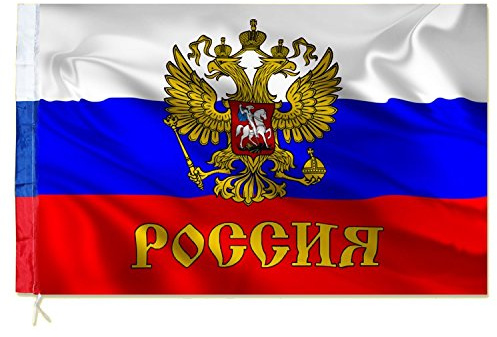 Fahne Flaggen RUSSLAND WAPPEN mit Adler 150x90cm B