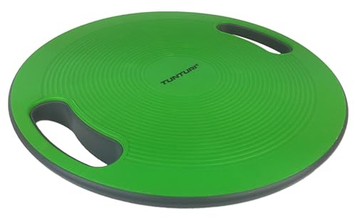 Tunturi Balanceboard mit Griffen, Gleichgewichtsbrett 40 cm für Balance, Koordination im Stehen, für Liegestützen, Yoga, Pilates, Gymnastik