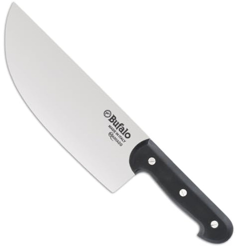 Coltello Trinciante Lama 28 cm Bufalo Colpo 194/28 Manico Nero