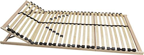 anTes interieur Lattenrost 100 x 200 cm / 7 Zonen Komfort / 5-Fach Verstellbarer Härtegrad/bewegliches Kopfteil / 28 Federleisten/geeignet für alle Matratzen