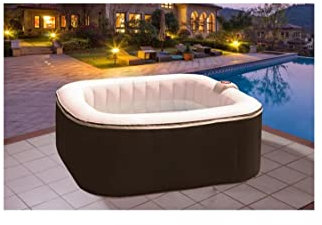 SUN SPA Laminiertes quadratisches aufblasbares Spa 4 Personen - 1,57 x 0,67 m
