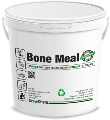 Grow Chem Bone Meal Fertiliser 10KG(2x5KG Bag) NPK 3-9-0 Organic Plant Food | NPK 3-9-0 High Phosphorus Formula Promotes Strong Roots, Enriches Soil and Feeds Fruit Trees, Shrubs, and Bulbs Naturally