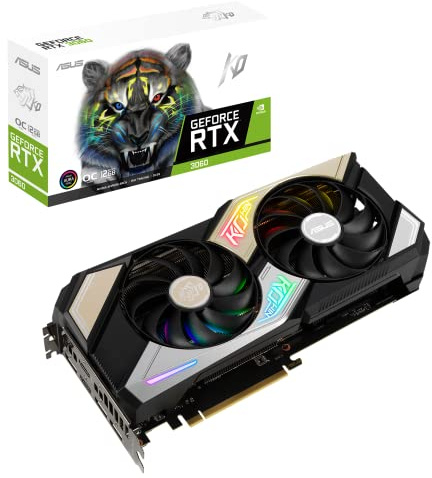 ASUS KO GeForce RTX 3060 V2 OC Edition 12GB GDDR6 PCI Express 4.0 Tarjeta de Video gráfica (KO-RTX3060-O12G-V2-GAMING)