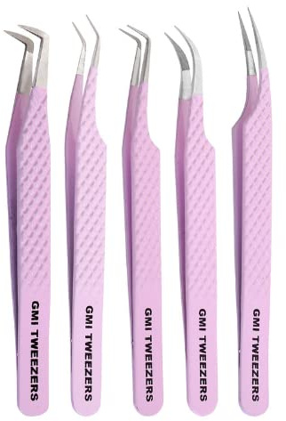 Fiberspetspincett för ögonfransförlängning pincett professionell