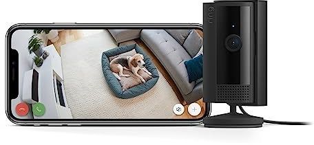 Zertifiziert und generalüberholt Ring Innenkamera (Indoor Camera 2. Gen.) | Überwachungskamera für den Innenbereich | 1080p-HD-Video, Privatsphäre-Sichtschutz, WLAN, ideal für Haustiere