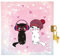 goldbuch 44 299 Tagebuch Music for Cats, Motiv Katzen, Notizbuch mit Schloss und 2 Schlüsseln, Kladde 16,5x16,5x1,5 cm, Journal 96 weiße Seiten, Einband Kunstdruck, Buch für Notizen in Rosa