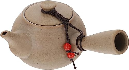 Théière en céramique Ensemble de théière Kyusu en céramique japonaise: Théière classique Bouilloire Poignée latérale Théière Kung Fu en porcelaine coréenne Fabricants de thé Théière Mino Ware Kyusu Bo