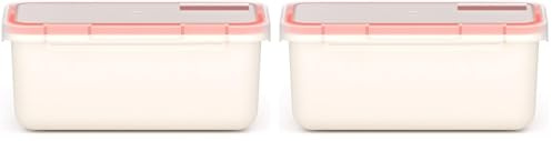 Valira Porta alimentos - Contenedor hermético de 1 L hecho en España, color blanco (Paquete de 2)