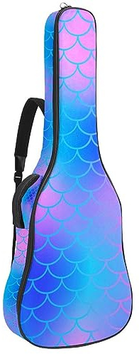 Eslifey Akustikgitarre Tasche Bunte Palmen Muster Verstellbarer Schultergurt Gitarre Fall Gig Bag 40 41 42 Zoll, Farbe 4, 42.9x16.9x4.7 in