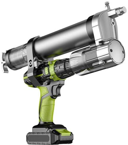 XLTEAM 25-V-Akku-Fettpresse, Elektrische Fettpresse Mit 2 Lithium-Ionen-Batterien, Ölauslassdruck 12000 PSI, Universeller Umrüstpistolenkopf, Zum Auftragen Von Schmiermittel