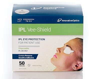 Innovative Optics IPL Vee Shields: Premium Disposable Eye Protection with Comfortable Fit and Enhanced Safety - 50 Pairs per Box for Extended Usage and Optimal Protection
