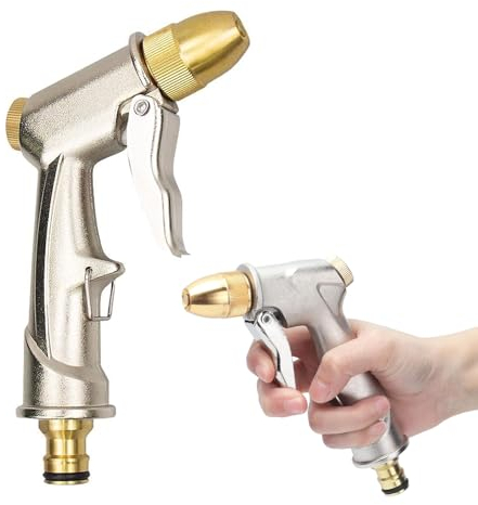 Pistola Giardino,Pistola da Giardino in Metallo,Pistola Irrigazione,Pistola Spray ad Alta Pressione,Pour le lavage des Voitures, Per lavare le Auto e Innaffiare i Prati
