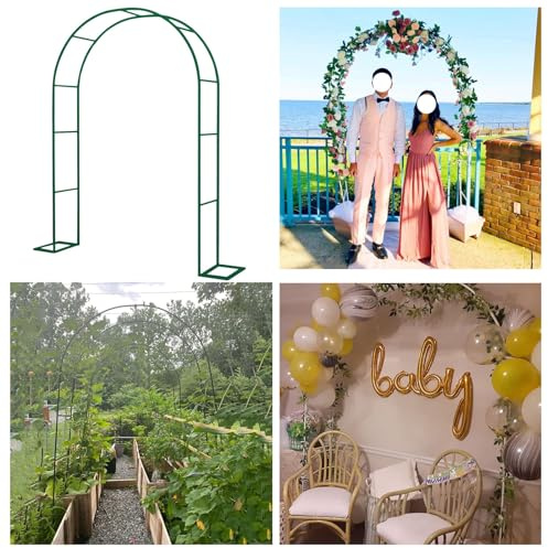 Largeur Latérale 25 Cm Arche De Jardin En Métal Pour Plantes Grimpantes, Arcade De Rosier Solide Et Résistante Aux Intempéries Pour Cérémonie, Fête Nuptiale, Décoration D'arche D'arrière-cour(Color:Da