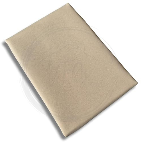 SOLOVO Tenda da Sole Tinta Unita Occhielli Frange Beige 145x250 cm | 100% Poliestere, Resistente e Lavabile, Durevole, Tinta Unita