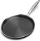 Vegoran Stainless Steel Crepe Pan,11 inch Nonstick Crepe Pan, Coating Flat Skillet Pancake Pan, Non Stick Honeycom Pizza Tawa Dosa Tortilla Griddle Pan, Induction Compatible, PFOA Free (11 Inch)