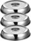 BESTonZON Grill Abdeckhaube Tepro Schmelzkuppeldeckel 3er-Set – Edelstahl-grillzubehör Für Teppanyaki-Grill Mit Flacher Oberseite Silberfarben (24 cm) Steak Zubehör