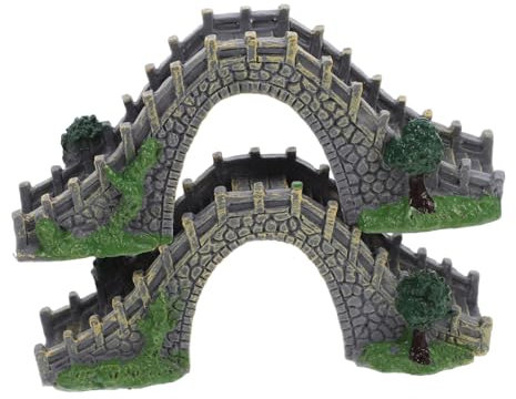 KITANDOVE Miniatur-bogenbrücke Für Mini-Garten-Dekoration Miniatur-plastikbrücke Für Mikroszenen Winzige Brücke Für Landschaftsmodell Brückenverzierung Für Bonsai-Garten