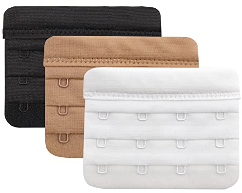 Tamlien Bra Extender 4 Hooks,Soft and Comfortable Bra Strap Extender