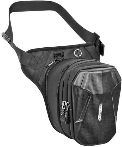 Beintasche Motorrad, Multifunktionstasche, Wasserdicht Motorrad Beintasche mit Abnehmbare Beingurte, Erweiterbare Aufbewahrung Sport Bauchtasche, Bauchtasche Tasche für Wandern Camping Klettern