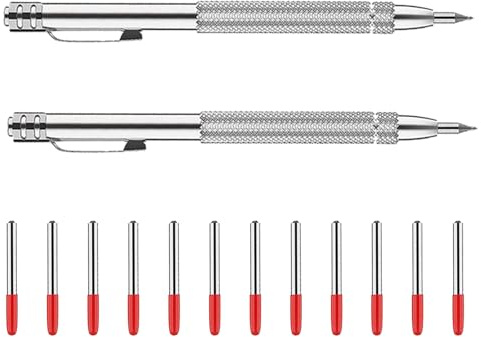 Vynetra Stylo à tracer précis avec pointe de marquage adapté pour la gravure sur verre, céramique, bois, métal, construction artisanale