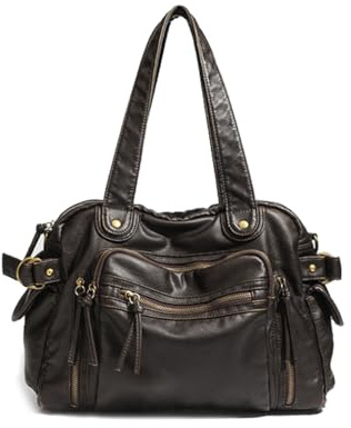 GSenhui Nieten Tragetasche Damen Groß Slouchy Handtasche Vintage Tote Bag Punk-stil City Bag Schultertasche Y2k Damen-Henkeltaschen Ledertasche