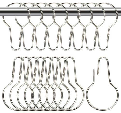 60 Stück Gardinenringe, Duschvorhang Ringe, Edelstahl Gardinenringe, Langlebig Und Korrosionsbeständig, Perfekt Für Badezimmer Und Dusche, Einfache Installation Und Vielseitige Verwendung