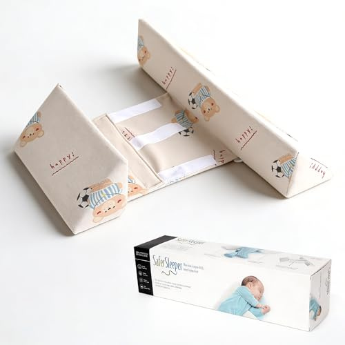 ADDLIVE Seitenschläferkissen, Lagerungskissen, Verstellbares und Removable Seitenlagerungskissen, Anti-Rollen Keilkissen, Side Support Pillow mit Rückenlehne (Bär)